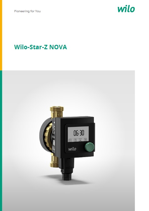 Handbuch Wilo Star-Z-Nova für Trinkwasserzirkulation Handbuch Wilo Star-Z-Nova für Trinkwasserzirkulation