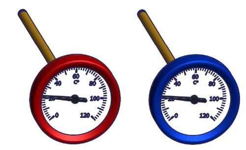 Bild von Thermometer-Set für Verrohrungsset Heizkreis