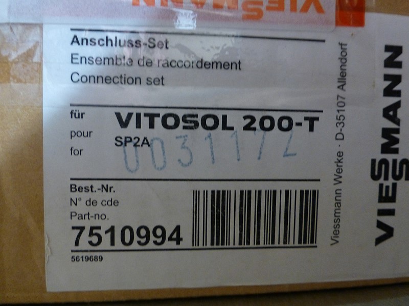 Bild von Anschluss-Set für Vitosol 200-T SP2A