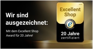 Excellent Shop 20 Jahre zertifiziert