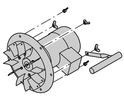 Bild von Radialventilator mit Kondensator