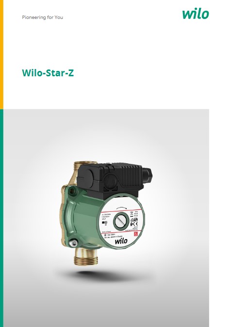 Handbuch Wilo Star-Z für Trinkwasserzirkulation Handbuch Wilo Star-Z für Trinkwasserzirkulation