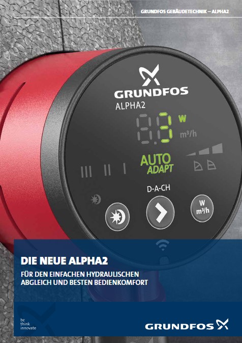 Prospekt Grundfos Alpha 2 Heizungspumpen Prospekt Grundfos Alpha 2 Heizungspumpen