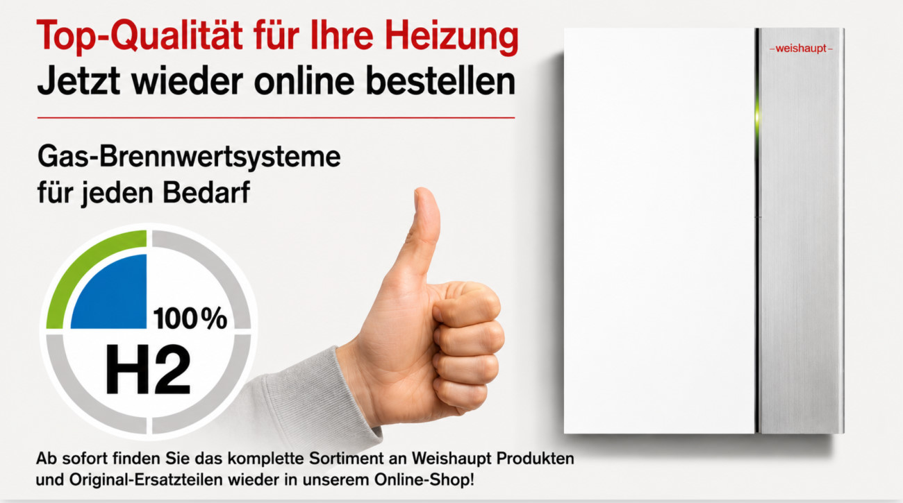 Weishaupt Gas-Brennwertsysteme online bestellen.