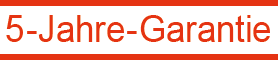 5 Jahre Garantie 5 Jahre Garantie
