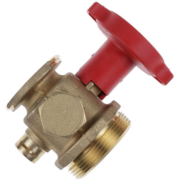 Midline Valve Gas Kugelhahn Aus Messing – 2,5 Cm FIP, Mit Rotem Aluminiumgriff, 5 Stück Set, Für Gasleitungen